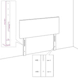 Hoofdbord Taupe Stof 80 cm Rechthoekig Modern Gevoerd