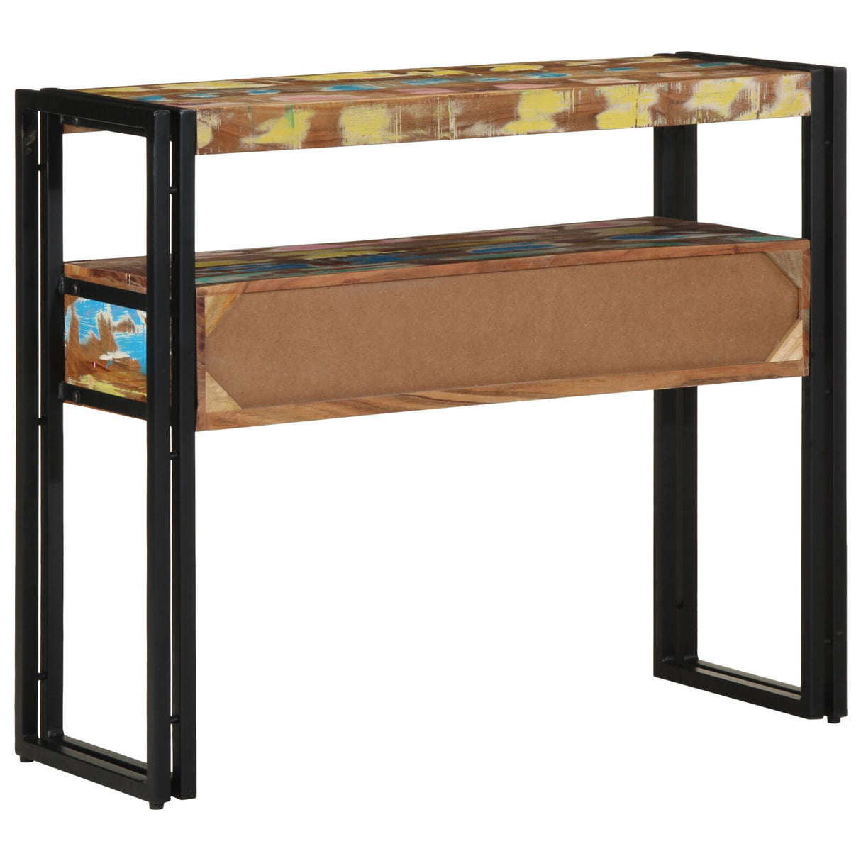Bijzettafels Meerkleurig 90x33x75 cm Massief Gerecycled Hout & Metaal