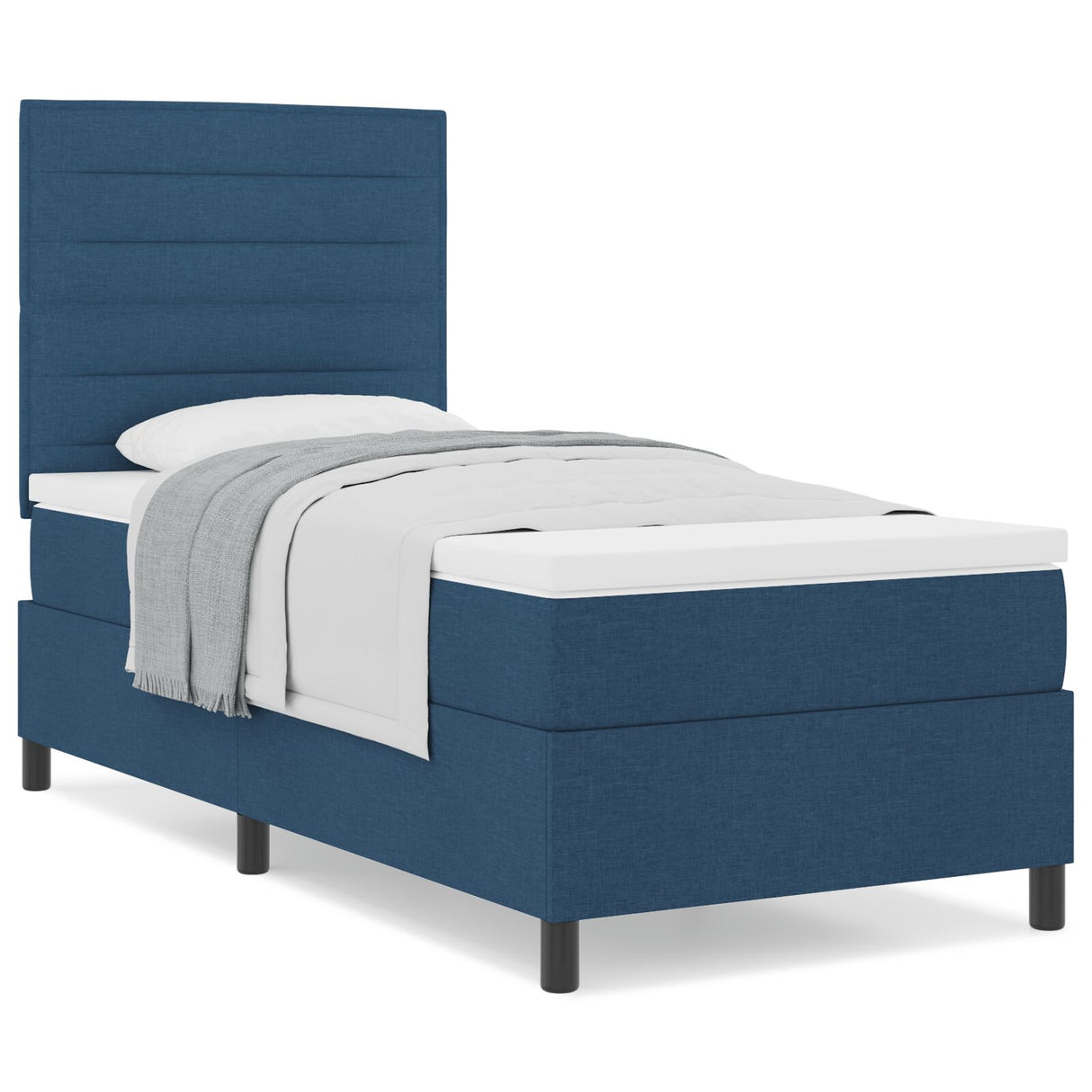 Boxspringbed met Matras Blauw 80x200 cm Stof
