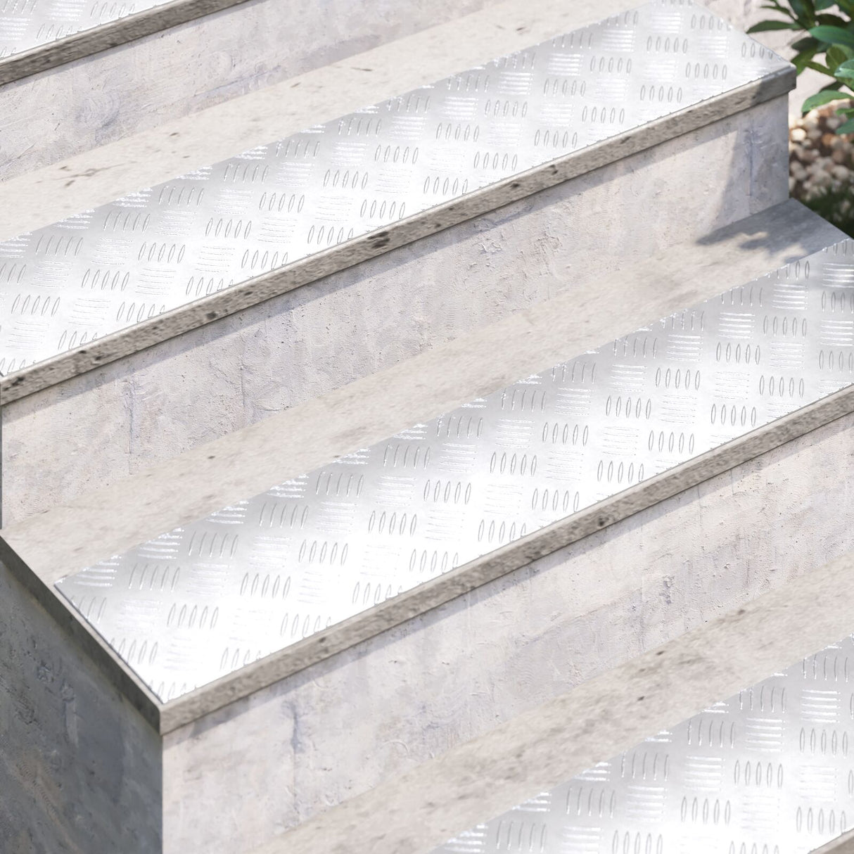 Aluminium Checker Platen 2 stuks Anti-Slip 100x20 cm