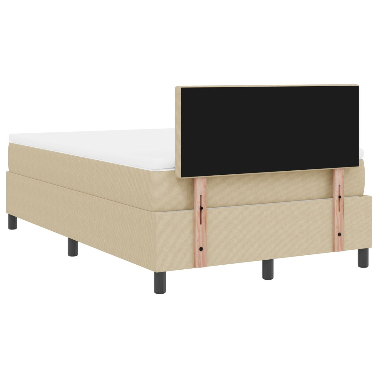 Boxspringbed met Matras & LED Licht Groen Grijs Klein Tweepersoons Corduroy Stof