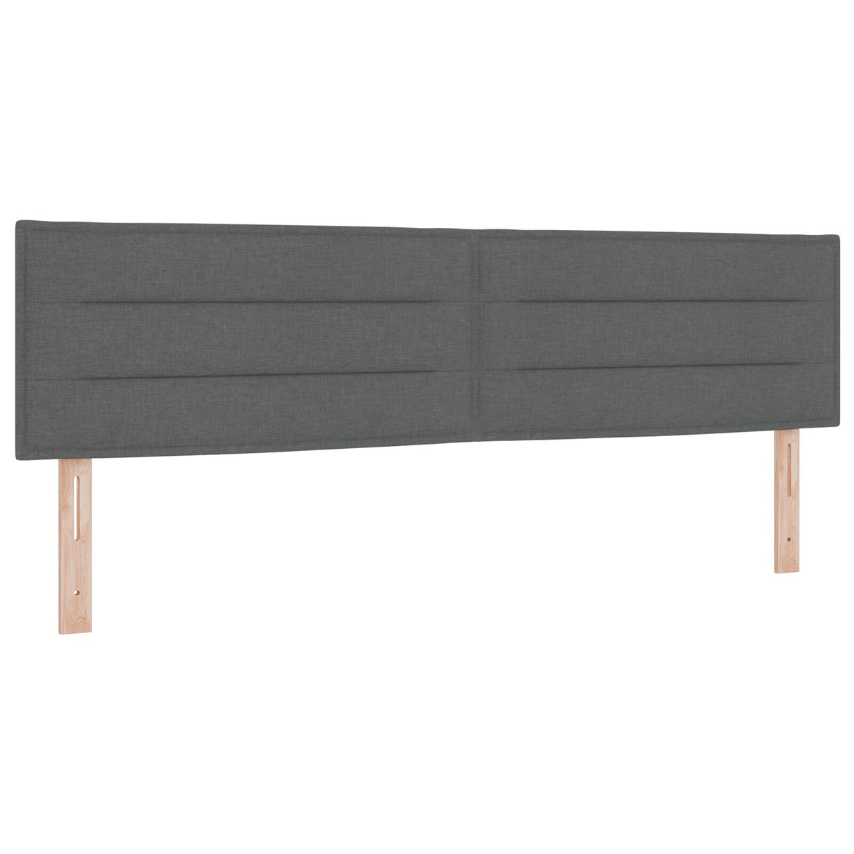 LED Hoofdeinde Lijnen Ontwerp Donker Grijs 90 cm Stof