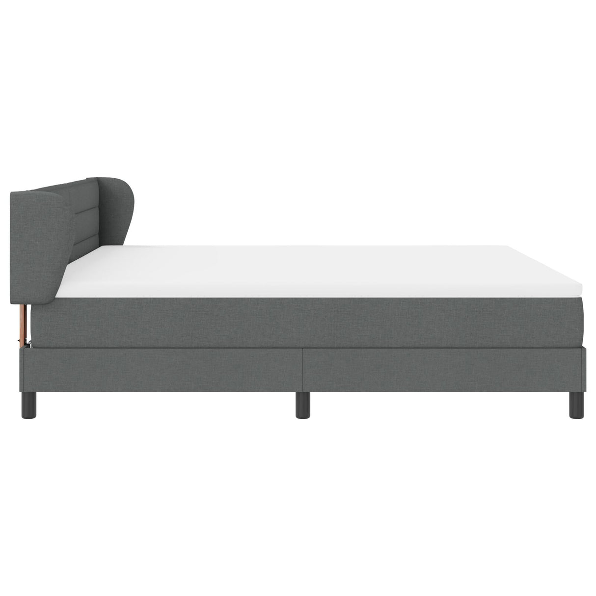 Boxspringbed met Matras Donkergrijs 180x200 cm Stof