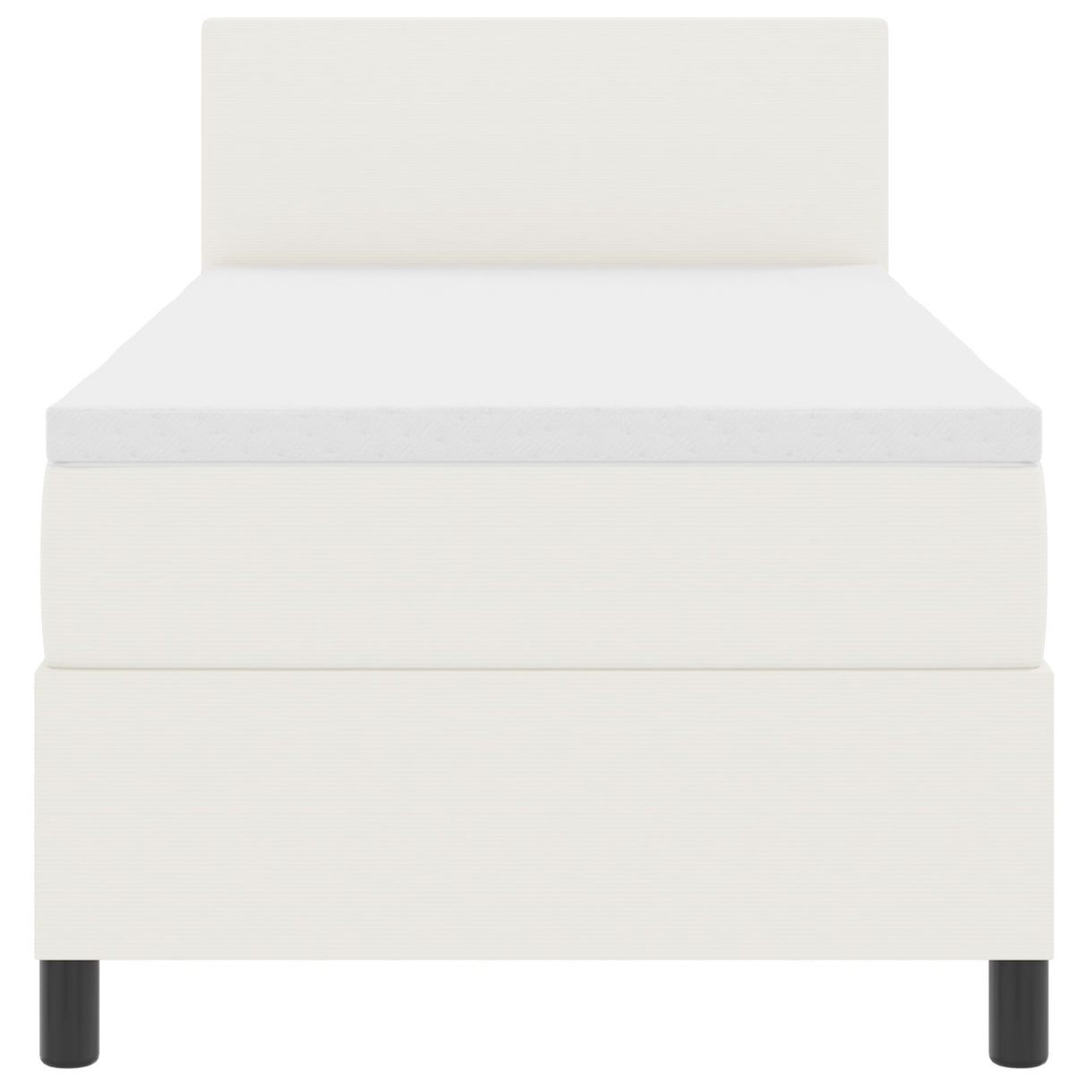 Boxspring Bed met Matras Crème 80x200 cm Corduroy Stof