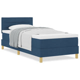 Blauw Boxspring Bed met Matras 90x190 cm Stof